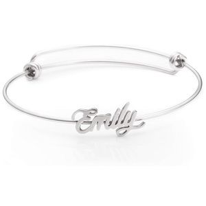 ✨EMILY SILVER ADJUSTABLE NAME BRACELET  *NWT*